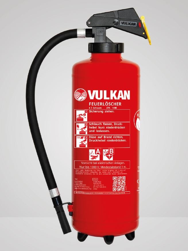 Sf 6 H – Frostsichere Schaum-Aufladefeuerlöscher, fluorfrei – VULKAN Feuerlöscher